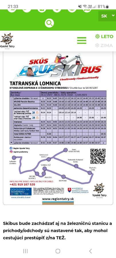 Apartman Tatry Tatranská Lomnica Екстериор снимка